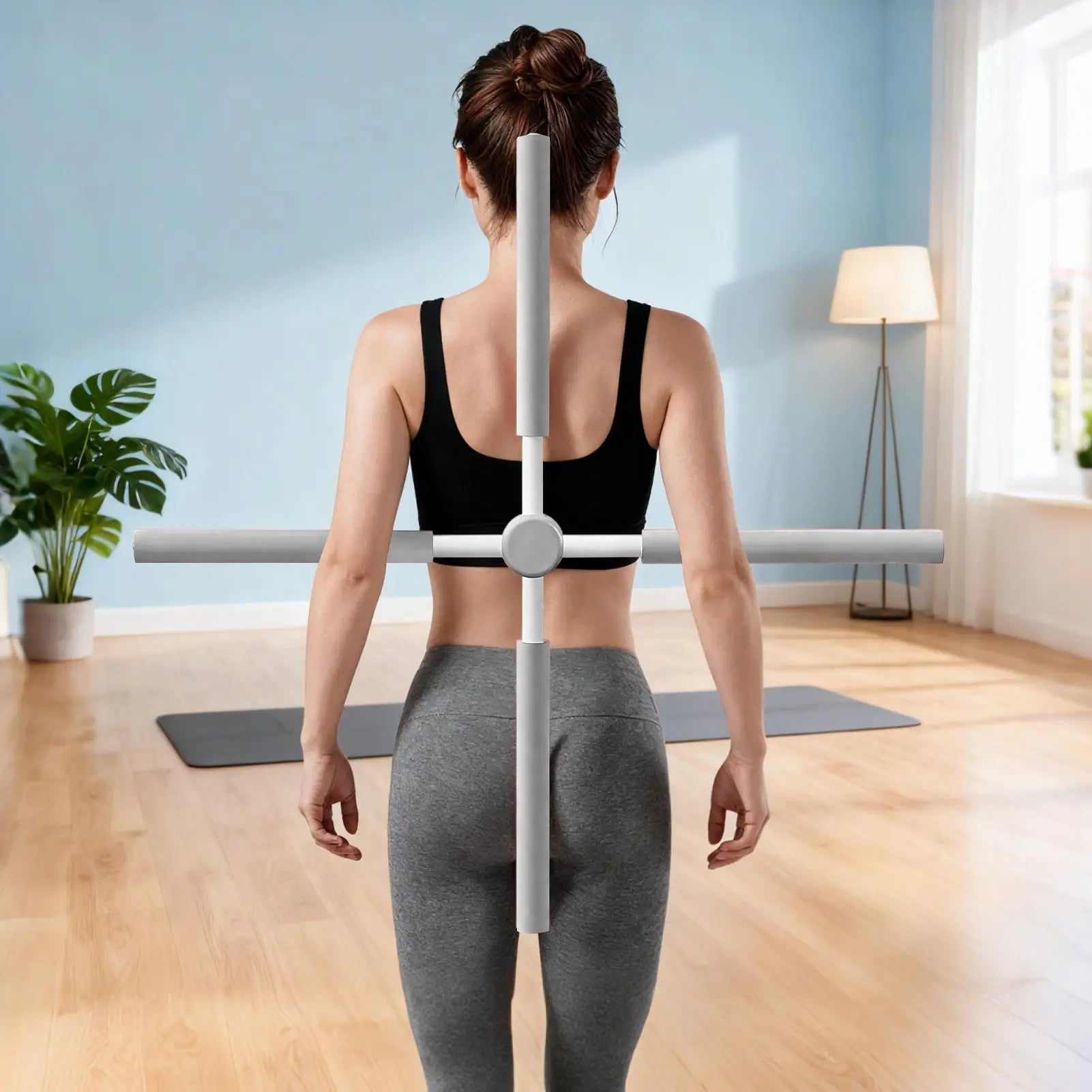 Back Stretcher Yoga Stick, Postures Corrector for Neck Hump & Pain Relief, Portable Gym Equipment for Workout Home, Office Use