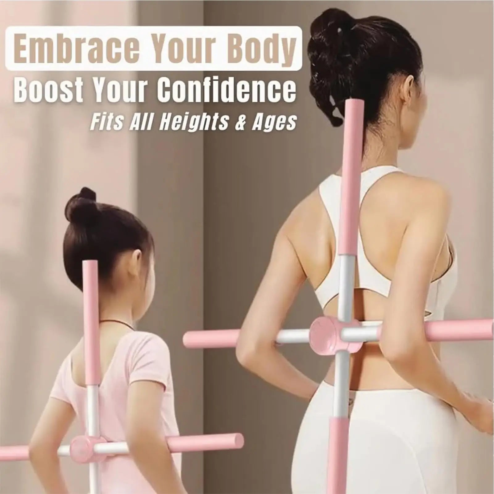 Back Stretcher Yoga Stick, Postures Corrector for Neck Hump & Pain Relief, Portable Gym Equipment for Workout Home, Office Use